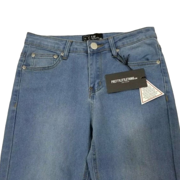 KIM ~PrettyLittleThing ~Women's Size 4(US) 8(UK)~Blue Slim Leg Stretch Jeans NWT - Picture 4 of 12